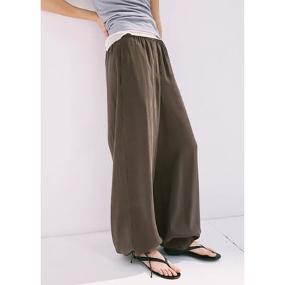 Pantalon bouffant à taille élastique MANGO