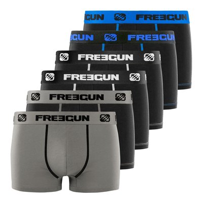 Lot de 6 Boxers coton Uni FREEGUN