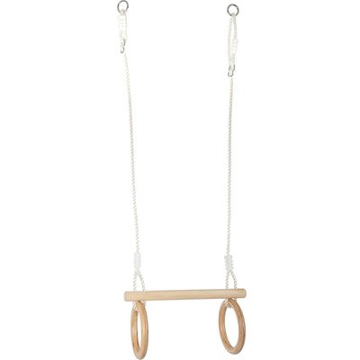 Trapèze avec anneaux de gymnastique en bois SMALL FOOT COMPANY