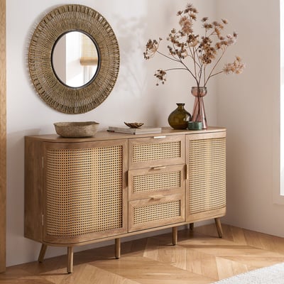 Naya Rattan 2 Door 3 Drawer Sideboard SO'HOME