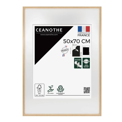 Cadre Photo Avec Passe-partout 50x70 Cm Chêne ALBA CEANOTHE