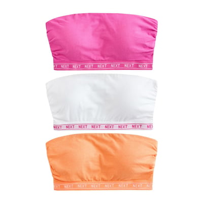 Soutien-gorge bandeau en coton, lot de 3 NEXT