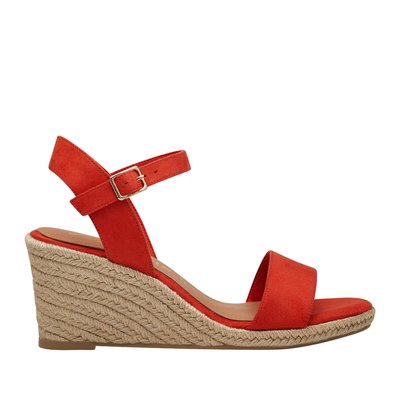Sandales compensees corail La Redoute