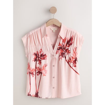Chemise manches courtes contenant du lin NEXT