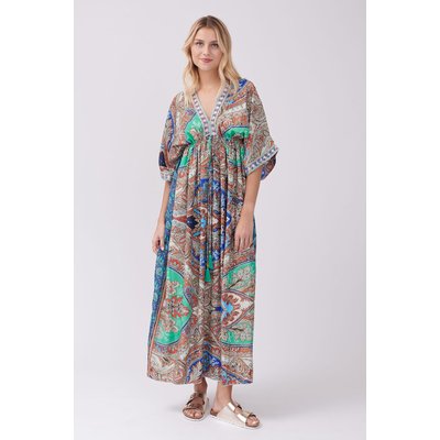 Robe maxi imprimée Paisley manches kimono TABOU DERHY