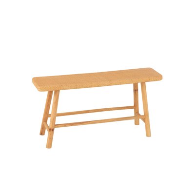 Bancs 2 personnes en pin et rotin naturel L92 (lot de 2) - LAOS HELLIN, DEPUIS 1862