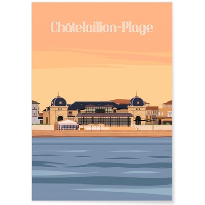 Affiche ville Châtelaillon-Plage L'AFFICHERIE