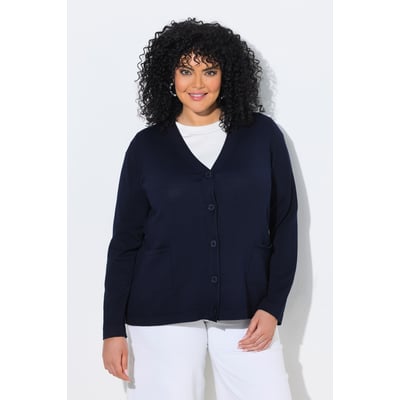 Cardigan avec empiècement en popeline ULLA POPKEN