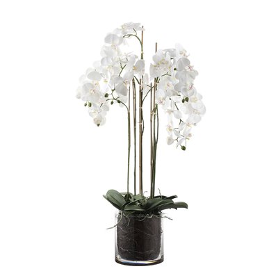 Composition d'orchidée artificielle avec vase H126 SIA DECO