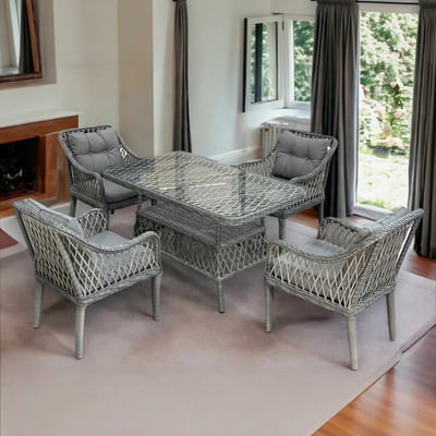 Комплект из садового столика и набора кресел, 5 шт Hisar / Hisar 4+1 SO'HOME