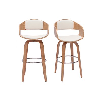 Tabourets de bar scandinaves pivotants 360° H65 cm (lot de 2) GAO MILIBOO