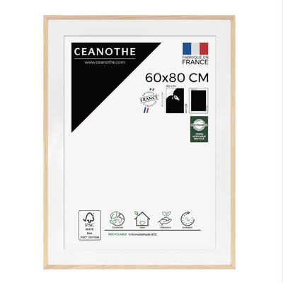 Cadre Photo Avec Passe-partout 60x80 Cm Chêne ALBA CEANOTHE