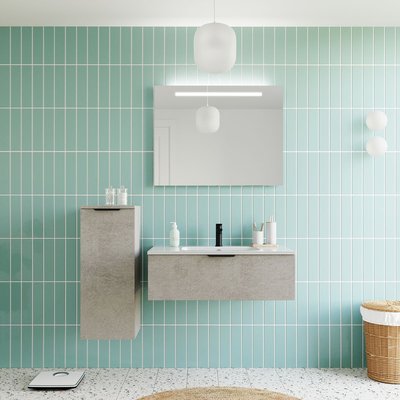 Meuble salle de bain vasque intégrée 1 tiroir - SOHO HOMIFAB