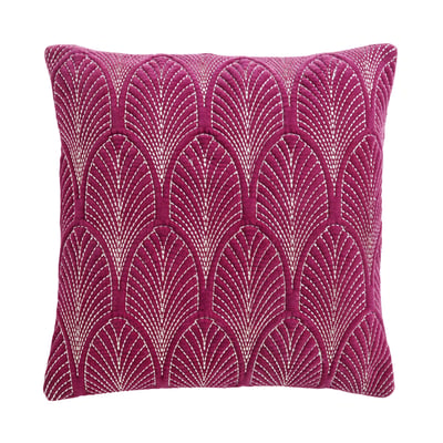 Housse de coussin en coton pourpre 50x50 ORNEMENTS SIA
