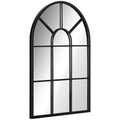 Miroir mural style art déco dim. 50L x 70H cm métal HOMCOM