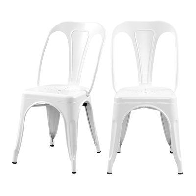 Lot de 2 chaises en métal - INDUS RENDEZ-VOUS DÉCO