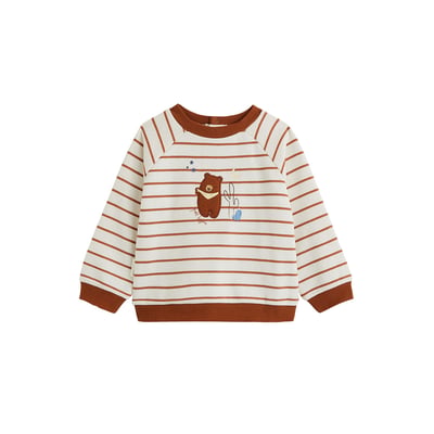Sweat-shirt bébé en molleton Moka PETIT BEGUIN
