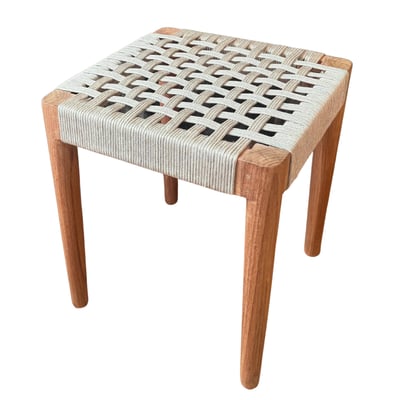 Tabouret en teck et corde AMBI HYDILE
