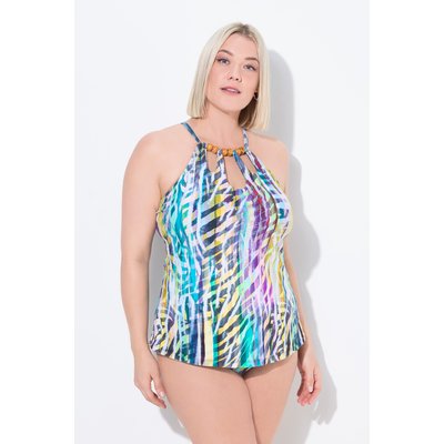 Tankini à bonnets souples. Rayures animales ULLA POPKEN