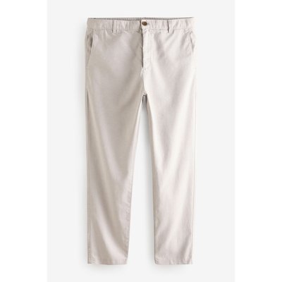 Pantalon slim en lin avec cordon de serrage NEXT