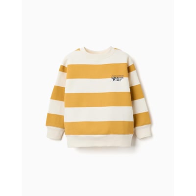 Sweat en coton peigné à rayures et imprimé ZIPPY