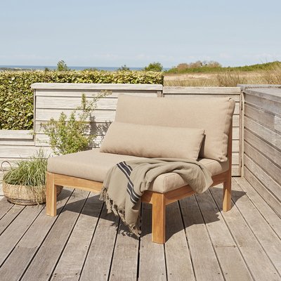 Fauteuil de jardin en teck massif taupe  PALMA BERAH GETAH