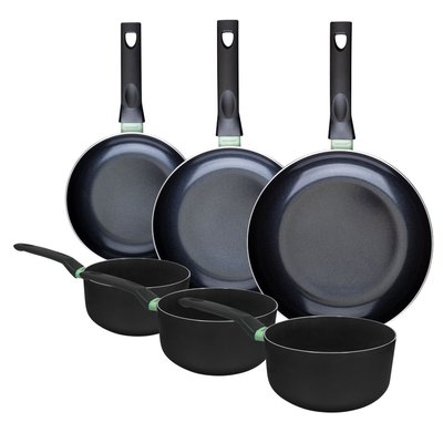 Ensemble de 3 poêles et 3 casseroles antiadhésives revêtement céramique Brandao FACKELMANN
