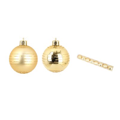 Set de 8 boules decor rayure DOUCEUR D'INTÉRIEUR
