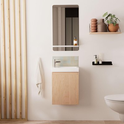 Meuble lave-mains + miroir + robinet LISA MOB IN