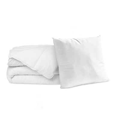 Pack Couette Chaude + Oreiller(s) COTON BIO BLEU CALIN