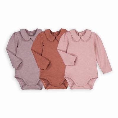 Lot de 3 bodies col Claudine, manches longues LA REDOUTE COLLECTIONS