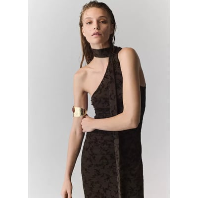 Robe dévorée avec détail de nœud MANGO