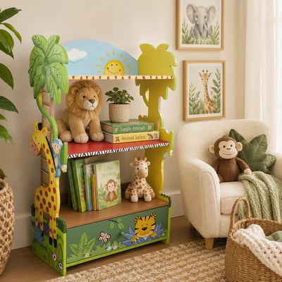 Bibliothèque Bois Enfant SUNNY SAFARI TEAMSON KIDS