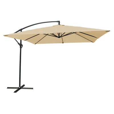 Parasol déporté, carré, 2,70x2,70m, MOLOKAI HAPPY GARDEN