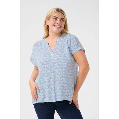 Blouse with short sleeve KAFFE CURVE