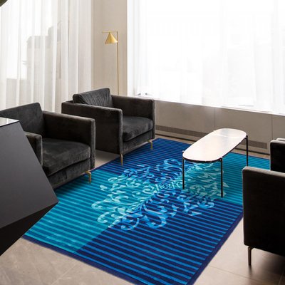 Tapis salon et chambre fait main en acrylique motif baroque ESPRYA UN AMOUR DE TAPIS