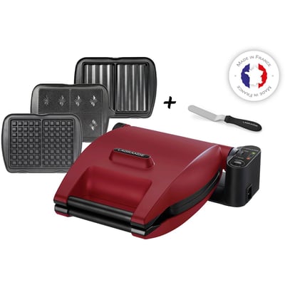 Croque, gaufrier, gaufrette Premium Gaufres Rouge Mat - Spatule LAGRANGE