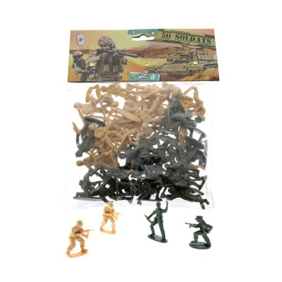 Lot 50 soldats en plastique MERCIER