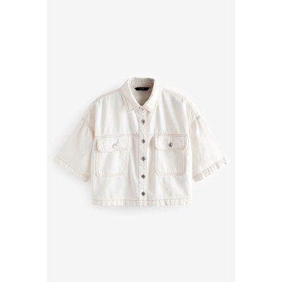 Chemise courte en jean coupe classique NEXT