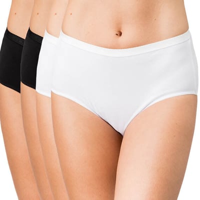 Lote de 3 braguitas midi + 1 gratis de algodón orgánico PLAYTEX
