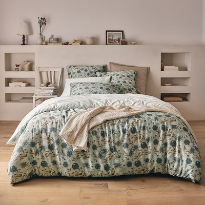 Parure de lit imprimée en satin de coton, taies rectangle, ECLOSION ESSIX