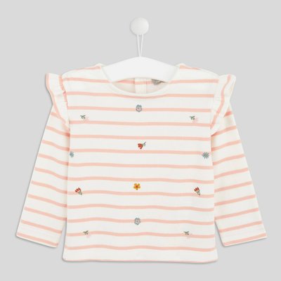 Marinière manches longues brodée en coton BIO, certifié OEKO-TEX BOUT'CHOU