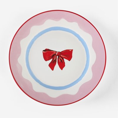 Set of 2 Fabulously Festive Bow Dinner Plates ELEANOR BOWMER