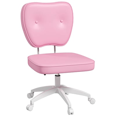 Chaise de bureau Polyuréthane Rose HOMCOM