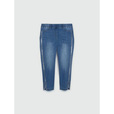 Jegging avec bord en strass le long des jambes et autour de la fente dans le bas FIORELLA RUBINO