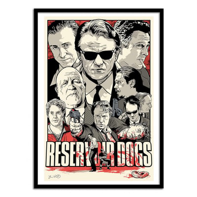Affiche d'art - Reservoir dogs - Joshua Budich WALL EDITIONS