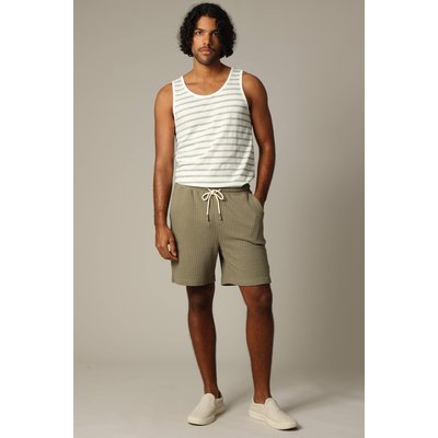 Short en coton gaufré à la taille élastiquée avec cordon NOLAN DEELUXE