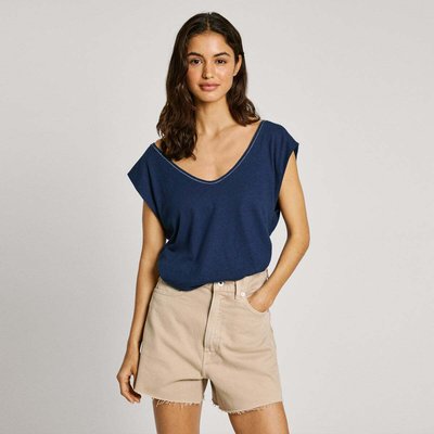 T-Shirt Coupe Décontractée À Col En V PEPE JEANS