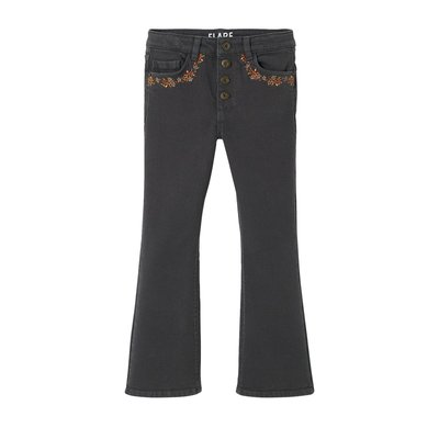Pantalon flare brodé aux poches VERTBAUDET
