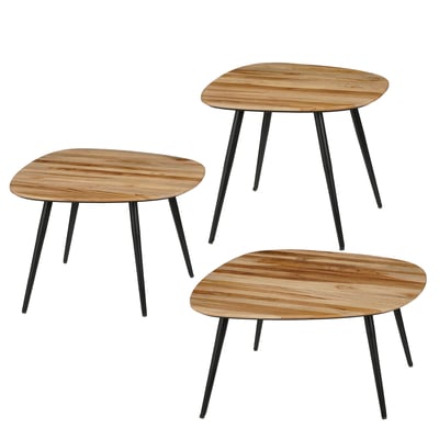 Lot de 3 tables d'appoint H34 cm JAILEY MICA DECORATIONS